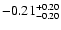 $ -0.21_{- 0.20}^{\rm + 0.20}$