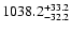 $1038.2^{\rm +33.2}_{-32.2}$