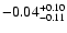 $ -0.04_{- 0.11}^{\rm + 0.10}$