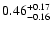 $ 0.46_{- 0.16}^{\rm + 0.17}$