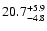 $20.7^{\rm +5.9}_{-4.8}$