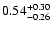 $ 0.54_{- 0.26}^{\rm + 0.30}$