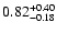$ 0.82_{- 0.18}^{\rm + 0.40}$