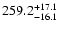 $259.2^{\rm +17.1}_{-16.1}$