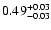 $ 0.49_{- 0.03}^{\rm + 0.03}$