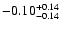 $ -0.10_{- 0.14}^{\rm + 0.14}$