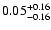 $ 0.05_{- 0.16}^{\rm + 0.16}$