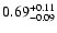 $ 0.69_{- 0.09}^{\rm + 0.11}$