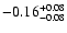 $ -0.16_{- 0.08}^{\rm + 0.08}$