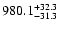 $980.1^{\rm +32.3}_{-31.3}$