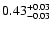 $ 0.43_{- 0.03}^{\rm + 0.03}$