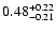$ 0.48_{- 0.21}^{\rm + 0.22}$