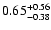 $ 0.65_{- 0.38}^{\rm + 0.56}$