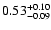 $ 0.53_{- 0.09}^{\rm + 0.10}$