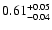 $ 0.61_{- 0.04}^{\rm + 0.05}$