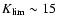 $K_{\rm lim} \sim 15$