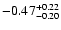 $ -0.47_{- 0.20}^{\rm + 0.22}$