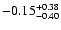 $ -0.15_{- 0.40}^{\rm + 0.38}$