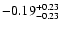 $ -0.19_{- 0.23}^{\rm + 0.23}$