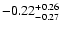 $ -0.22_{- 0.27}^{\rm + 0.26}$