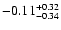 $ -0.11_{- 0.34}^{\rm + 0.32}$