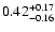 $ 0.42_{- 0.16}^{\rm + 0.17}$