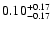 $ 0.10_{- 0.17}^{\rm + 0.17}$