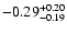 $ -0.29_{- 0.19}^{\rm + 0.20}$