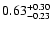 $ 0.63_{- 0.23}^{\rm + 0.30}$