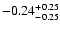 $ -0.24_{- 0.25}^{\rm + 0.25}$