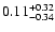 $ 0.11_{- 0.34}^{\rm + 0.32}$