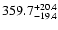 $359.7^{\rm +20.4}_{-19.4}$