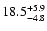 $18.5^{\rm +5.9}_{-4.8}$