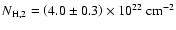 $N_{\rm H, 2}=\left(4.0 \pm 0.3\right) \times 10^{22}~{\rm cm}^{-2}$