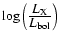 $\log\left(\frac{\displaystyle L_{\rm X}}{\displaystyle L_{\rm bol}}\right)$