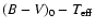 $(B-V)_0-T_{\rm eff}$
