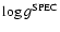 $\log g^{\rm SPEC}$