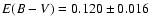 $E(B-V)=0.120\pm0.016$
