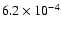 $6.2\times 10^{-4}$