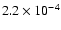 $2.2\times 10^{-4}$