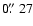 $0\hbox{$.\!\!^{\prime\prime}$ }27$