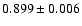$0.899\pm0.006$