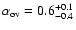 $\alpha_{\rm ov} = 0.6^{+0.1}_{-0.4}$