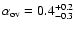 $\alpha_{\rm ov} = 0.4^{+0.2}_{-0.3}$