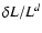 $\delta L/L^{{d}}$