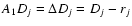 $A_1D_j = \Delta D_j = D_j - r_j$
