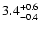$\rm 3.4^{+0.6}_{-0.4}$