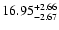 $\rm 16.95^{+2.66}_{-2.67}$