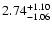 $\rm 2.74^{+1.10}_{-1.06}$