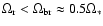$\Omega_{\rm r} < \Omega_{\rm br}\approx 0.5 \Omega_{*}$